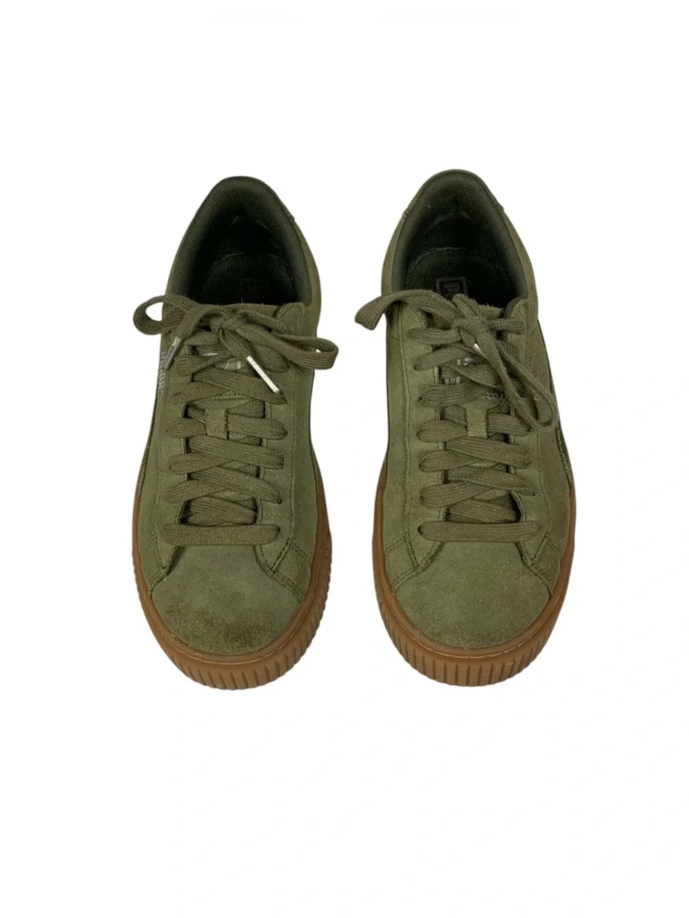 PUMA Burnt Olive Gum Suede Sneakers